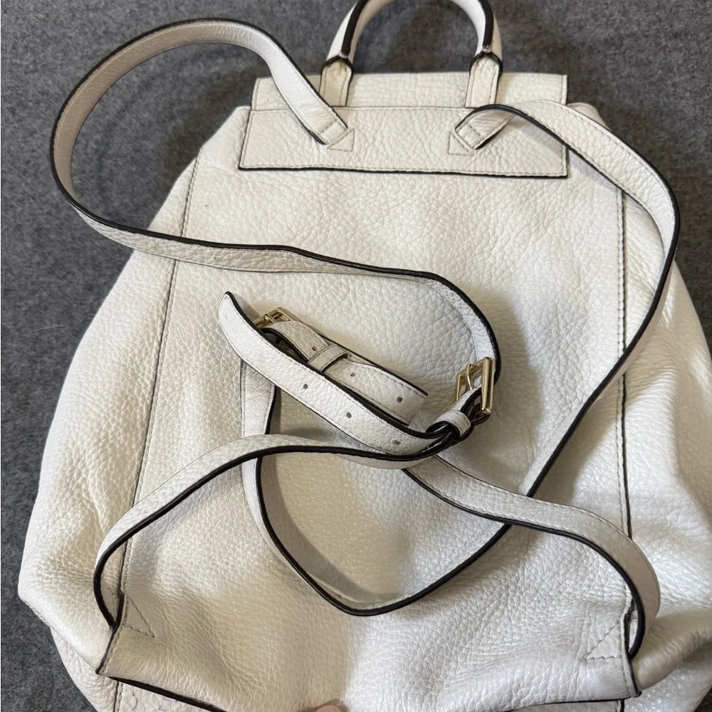 Tory Burch Cream Leather Backpack - Picture 5 of 13